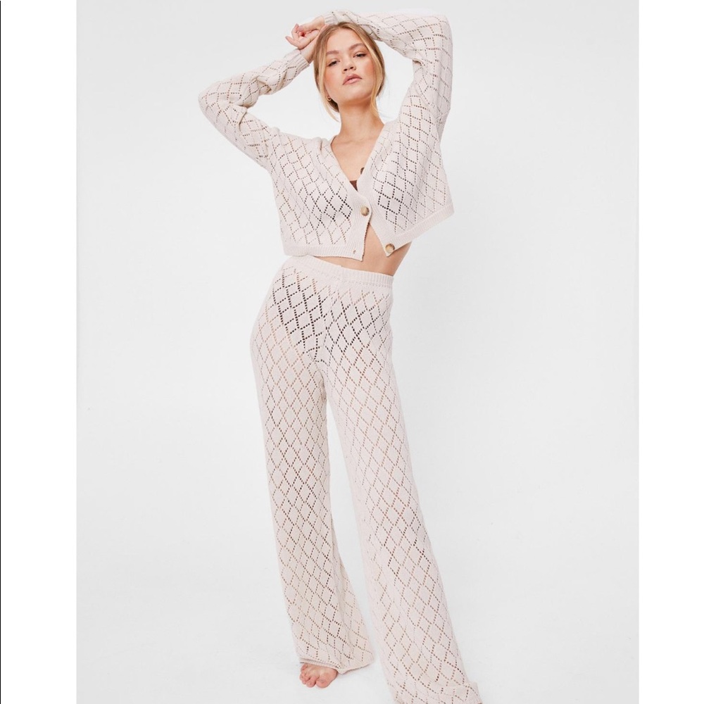 LASTSET M Diamond knit set cardigan and pants - Picture 3 of 7